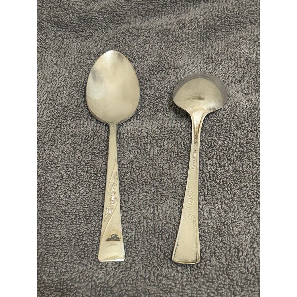 Vintage 1953 Revelation II Silverplate 2 Spoons by International Silver Bridal - Picture 10 of 10